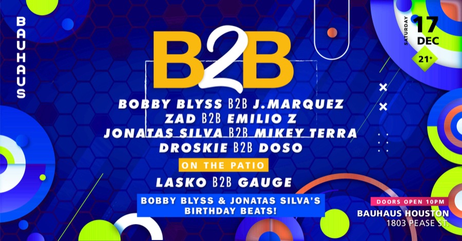 Flyer: B2B Night, Bauhaus · Dec 2022